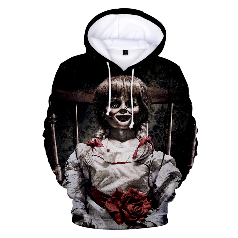 

2022 NewAnnabelle 3D Hoodies Men Women Sweatshirts Harajuku Hoodie Pullovers Print 3D Horror Movie Annabelle Hoodies Streetwear