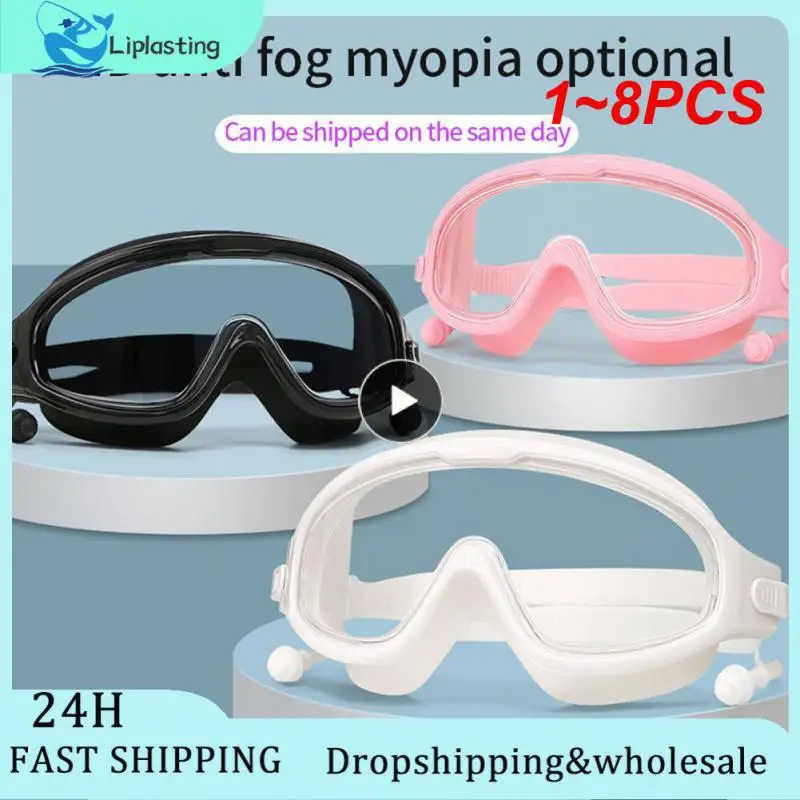 

1~8PCS Swimming Myopia Prescription Glasses Swimming Mask Anti Fog Opitical Transparant Swimming Google