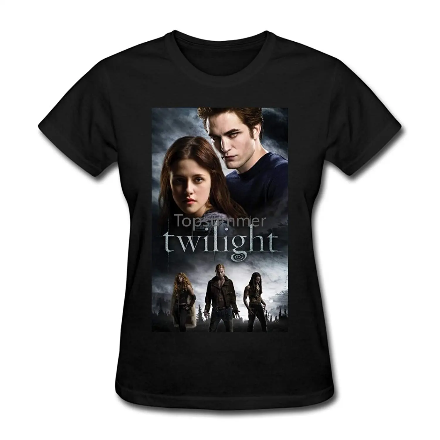 

Congjun Shen Manica Corta The Twilight Saga Grafici In Cotone T-Shirt