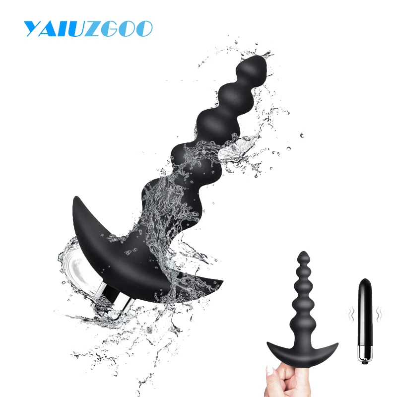 

2 In 1 Anal Vibrator Prostate Massager Cone Type Beads Anal Plugs Clitoral Stimulator Masturbator Sex Toys For Men Women Couples