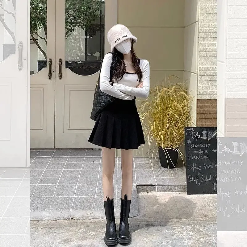 Стильный топ с длинными рукавами и внутренней стороны женская весенне-осенняя