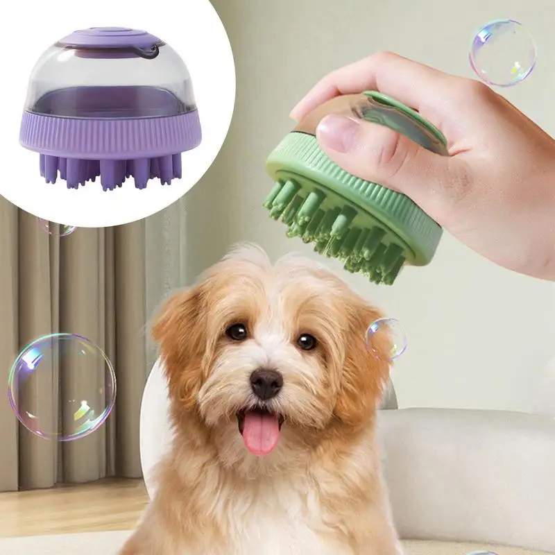 

Щетка для ванной 2 в 1 для собак, прочная мягкая щетка для мытья ванны с изображением щенков, кошек, собак, котят, аксессуары для чистки