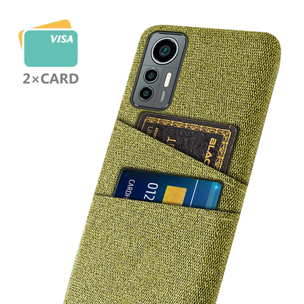 

Case For Xiaomi 12 Lite Dual Card Fabric Cloth Luxury Business Cover For Xiaomi 12 Lite Pro 12S Pro 12X Xiaomi12X Xiaomi12Pro
