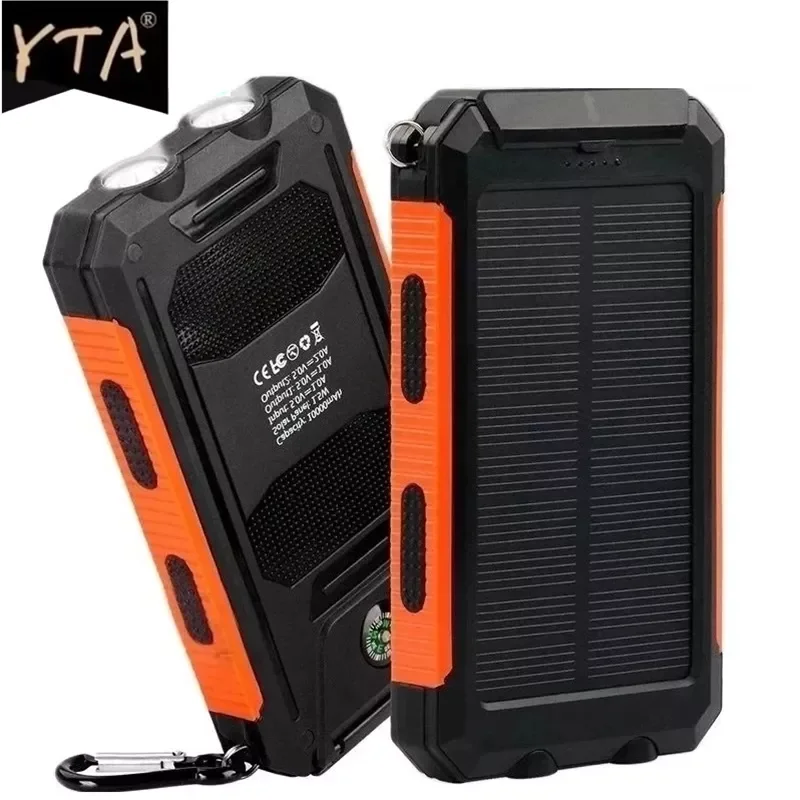 

NEW2023 Solar Power Bank 80000mAh Portable Charging Poverbank External Battery Charger Strong Light LDE Light for All Smartphon
