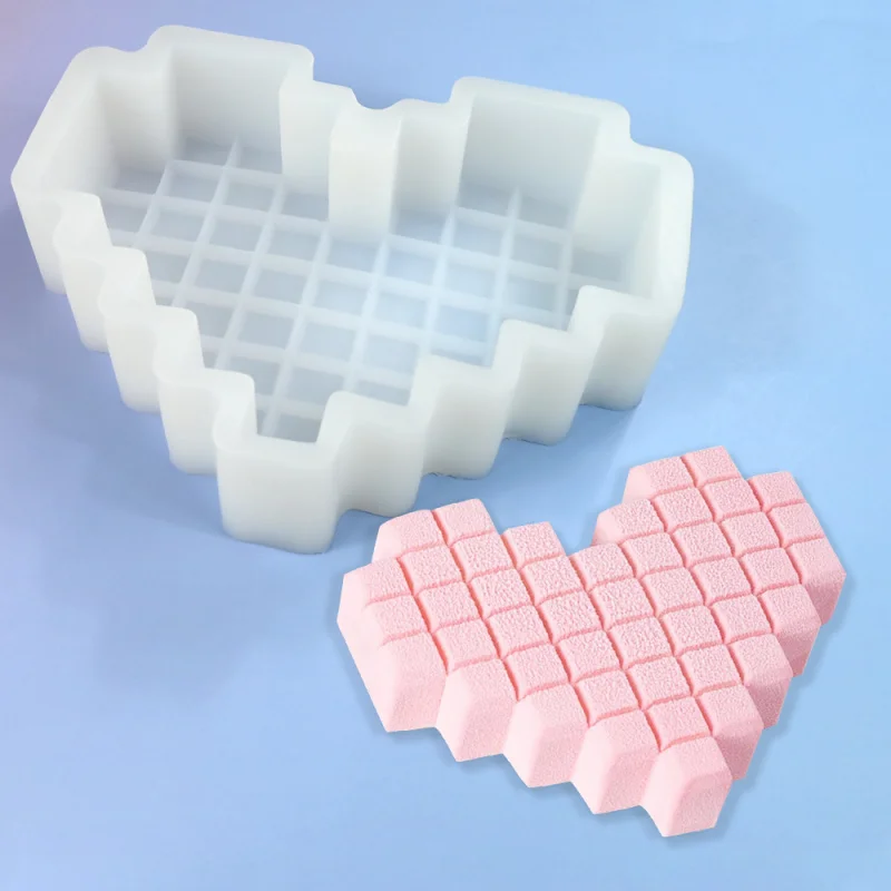 Форма для торта Pixel Love на День святого Валентина 7 дюймов силиконовая форма