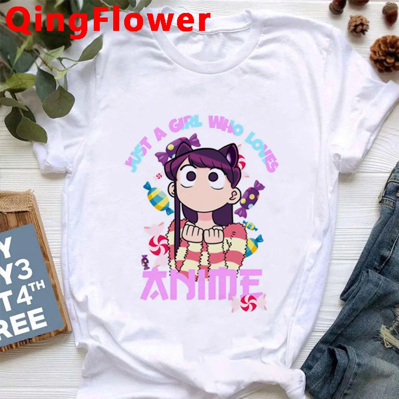 Футболка Komi-san Wa Comyushou Desu 2-й сезон не может общаться повседневная хлопковая