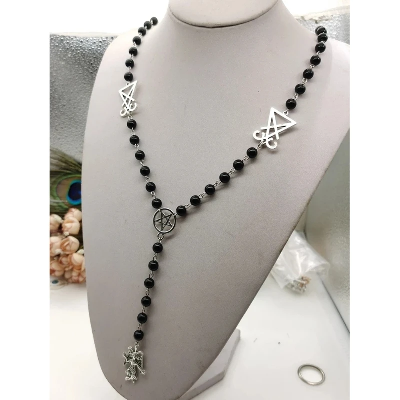 Бафомет перевернутая пентаграмма голова козла кулон ожерелье с символом