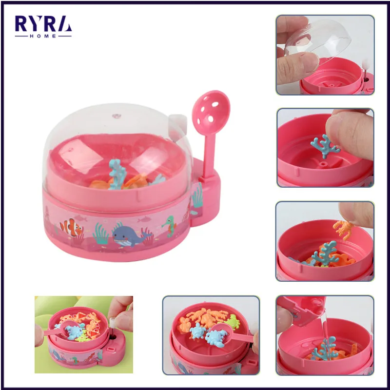 

Handle Fishing Game Machine Children Clockwork Decompression Toys Dinosaur Capsule Grabbing Claw Machine Kids Interactive Toys