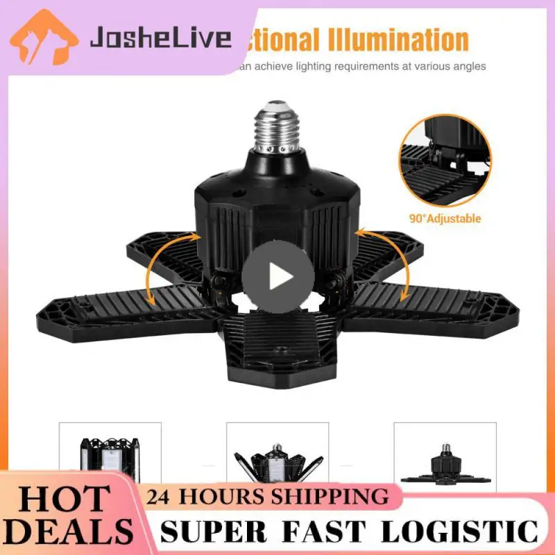 

80W/100W LED Folding Garage Light Transparent Deformation Lamp High Bay Light Indoor For Garage Workshop Industrial Lighting