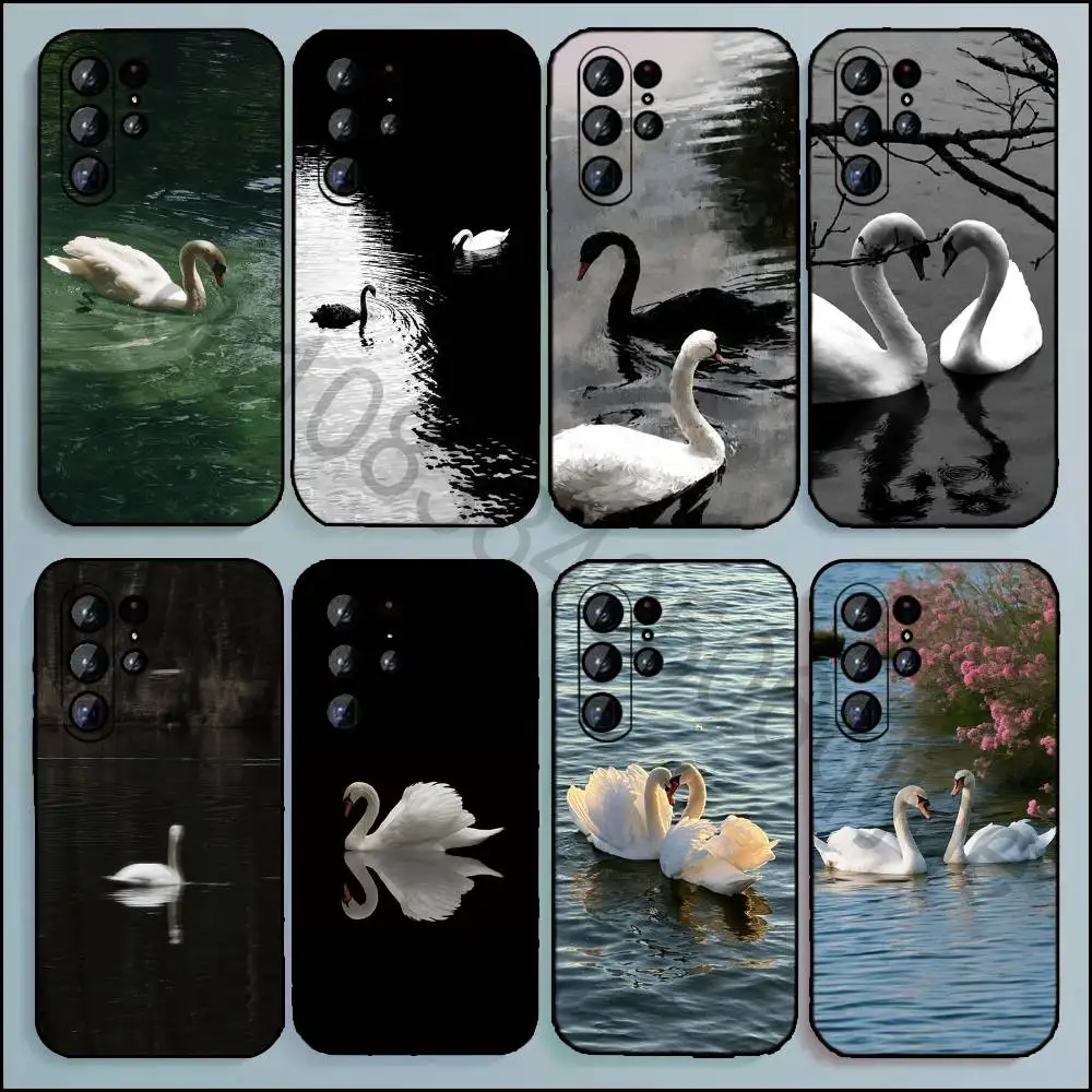 Фото Чехол для телефона Swan для Samsung Galaxy A20,21s,22,31,32,52,71,80,A91,5G, красочный чехол для смартфона, красивый дизайн №1