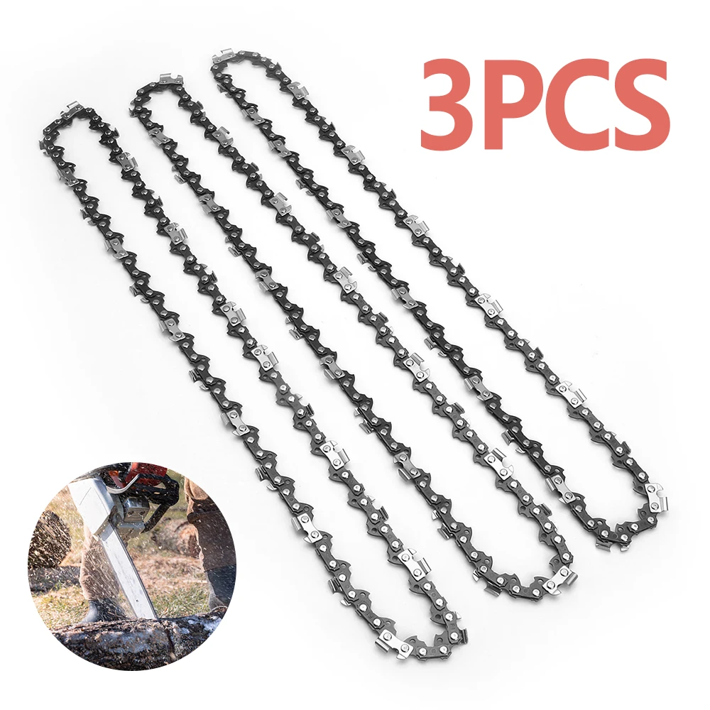 

3Pcs 14In Chainsaw Saw Chain Drive Link Pitch 50 Link 3/8LP 050 Gauge Chainsaw Blade Replacement Electric Pruning Saw Accessory