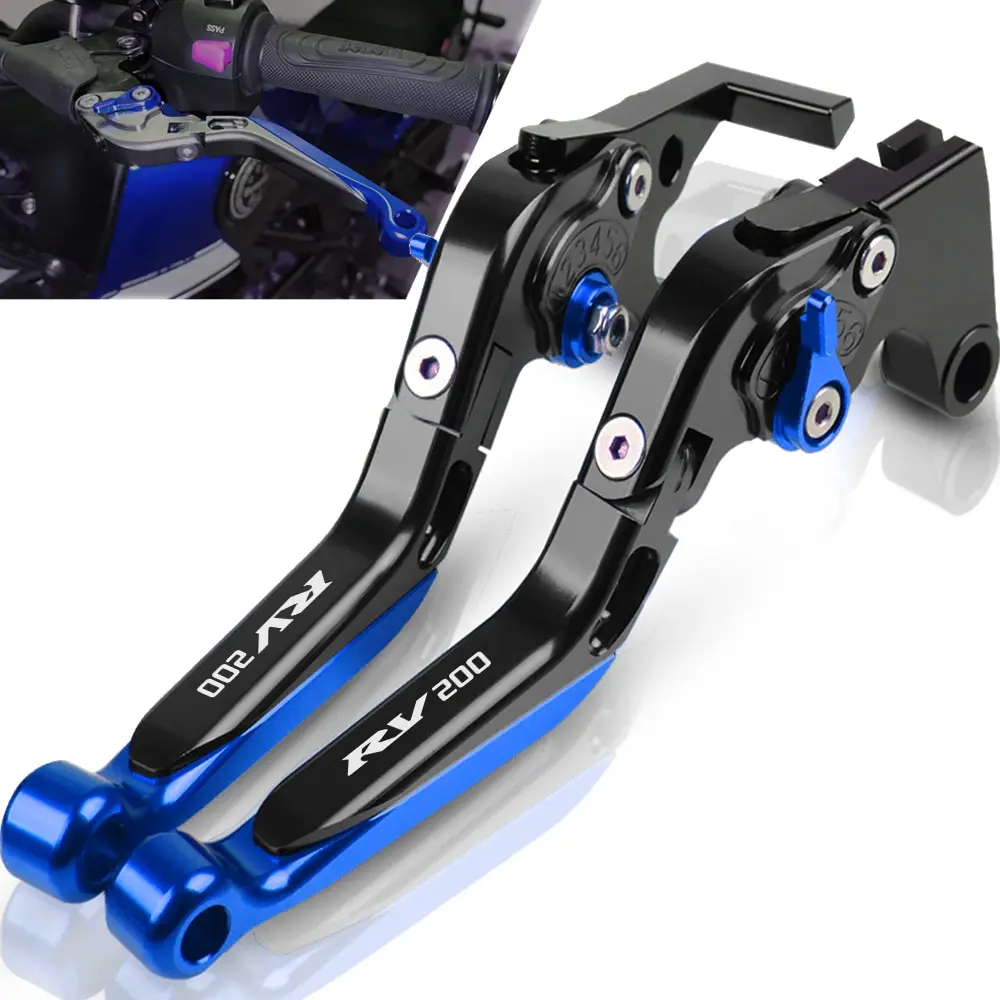 

Motorcycle handbrake Adjustable Handle Brake Clutch Levers Adapter Motorbike Hand With Logo RV200 FOR SUZUKI RV200 2016-2017