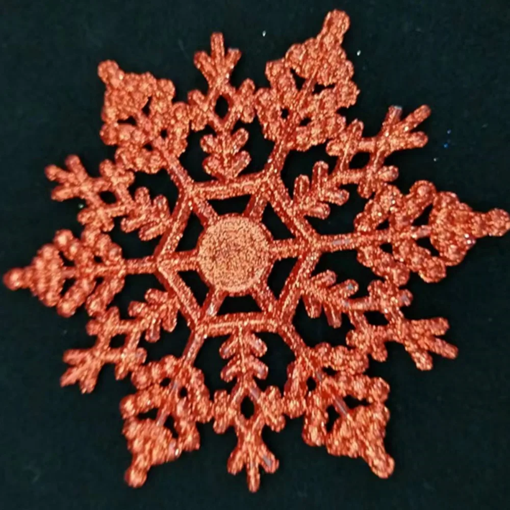 Рождественская Снежинка зеленая луковая пудра пластиковая с блестками 10 см