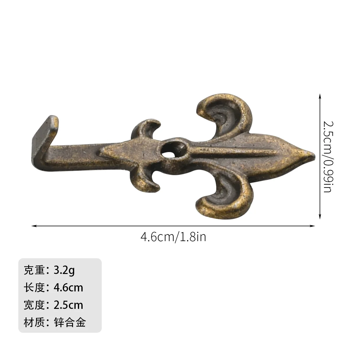 

Антикварные декоративные крючки из цинкового сплава