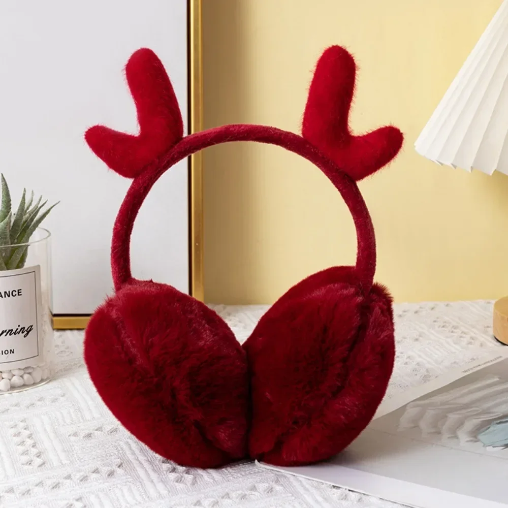 

Adjustable Children Winter Earmuffs Deer Antler Plush Warmers Earflap Cute Cartoon Earmuff for Boys Girls Baby Soft Ear Cover