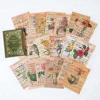 60sheet antique book pages craft paper junk journal ephemera flower letter butterfly diy album scrapbooking material paper pack