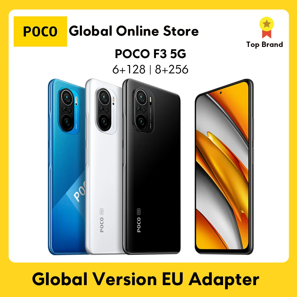 

Global Version POCO F3 5G Xiaomi SmartPhone 6GB 128GB/8GB 256GB Snapdragon 870 Octa Core 6.67"120Hz E4 AMOLED Display Bluetooth