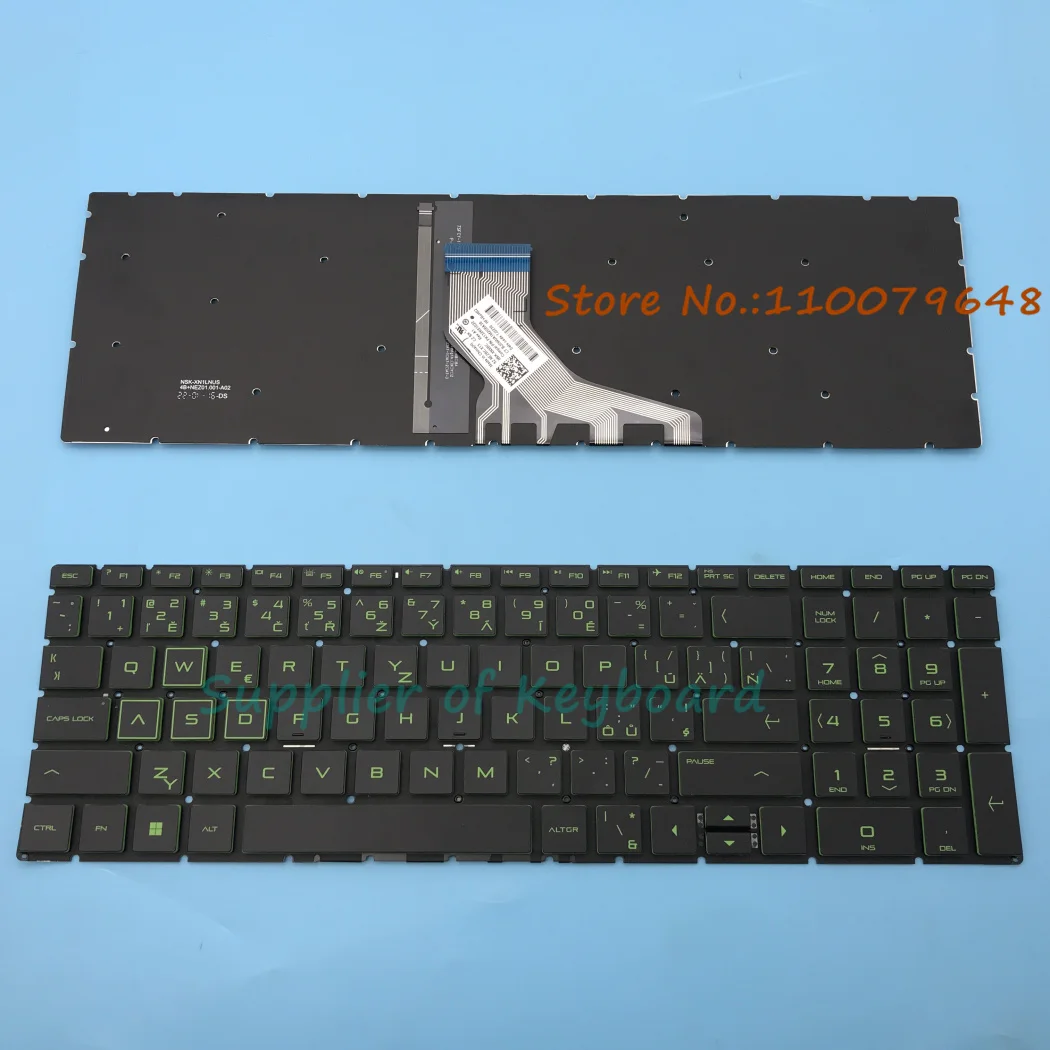 НОВИНКА для игровых ноутбуков HP Pavilion 17-CD 17-CD0000 17-CD1000 чешская словеская клавиатура