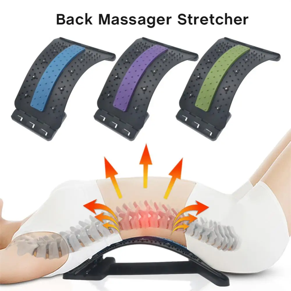

Back Massager Men Women Waist Stretch Traction Massage Tools Lumbar Support Relaxation Spine Pain Relief