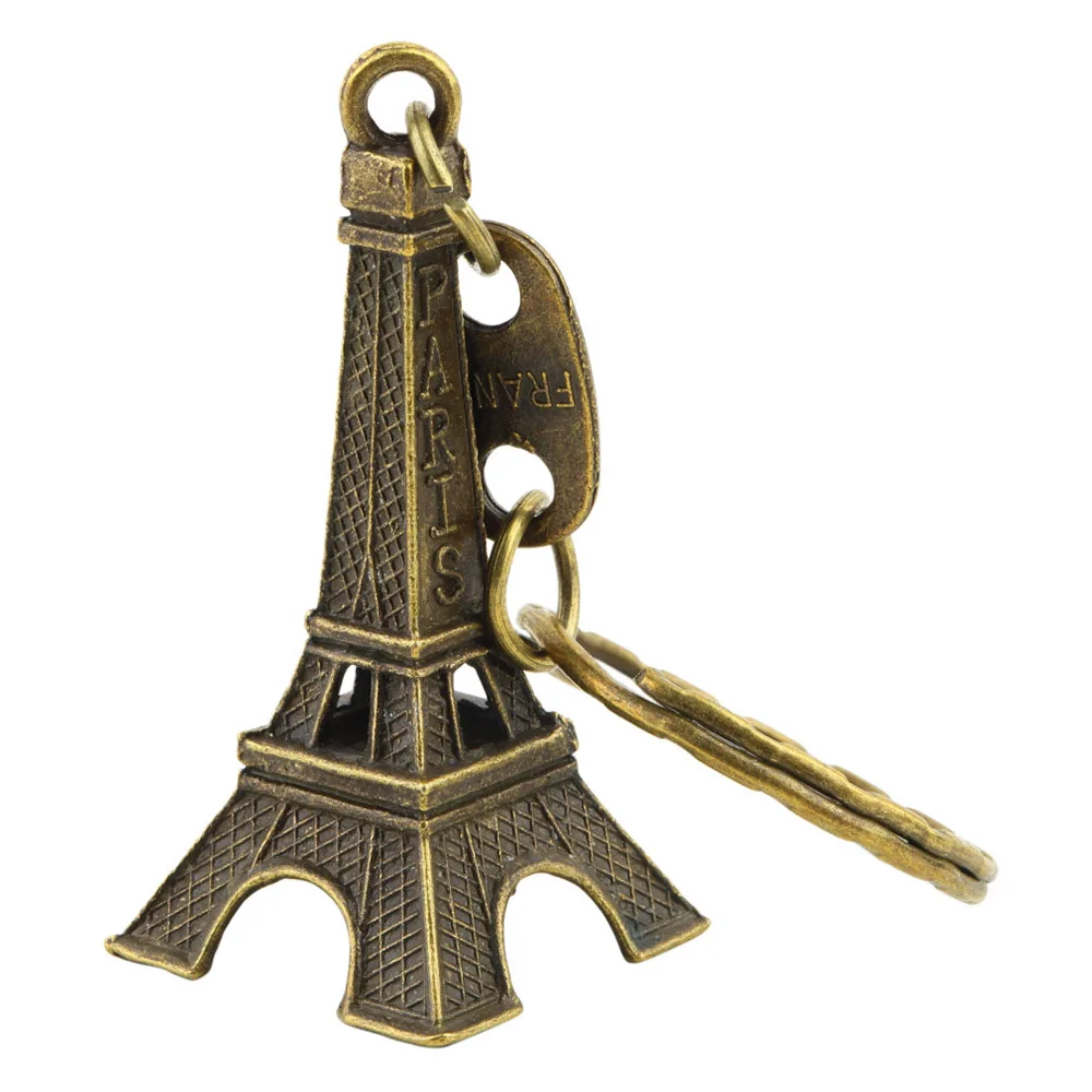 2023 Hot Mini Eiffel Tower Key Chain Ring Car Motorcycle Keychain Fob Metal Creative Model Keyring Bag Pendant Christmas Gift images - 6
