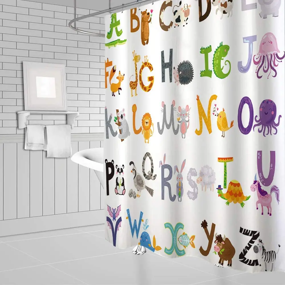 Занавеска для душа с изображением животных и диких набор s льв тигр слон фламинго