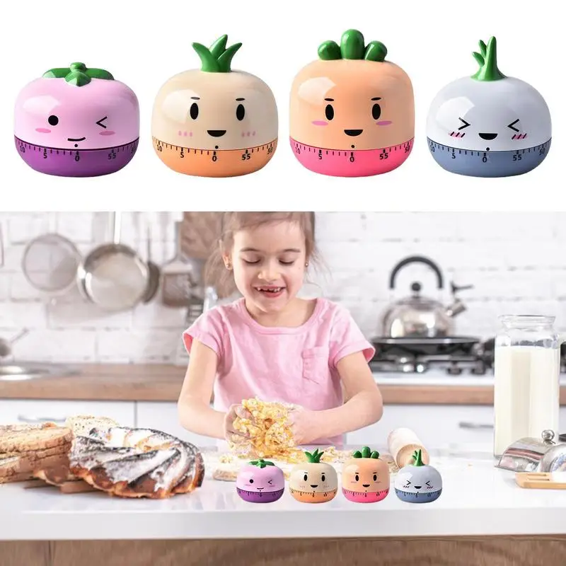 

Kitchen Timer Cartoon Vegetable Shape Mechanical Wind Up Kitchen Timer Kitchen Timer Round Mechanical Countdown Multi Uses
