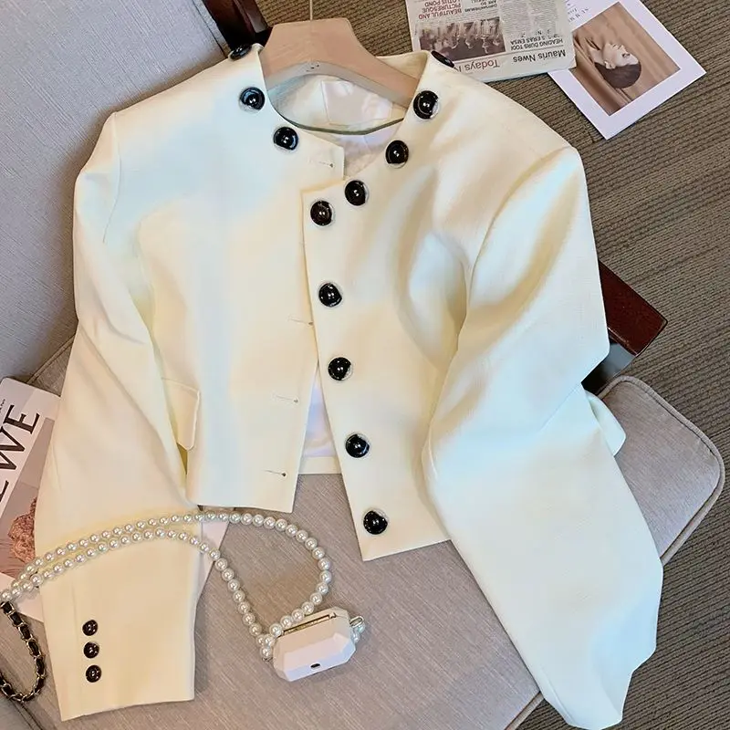

White small fragrance coat women spring and autumn 2022 new French short style small temperament high-end trendy ins