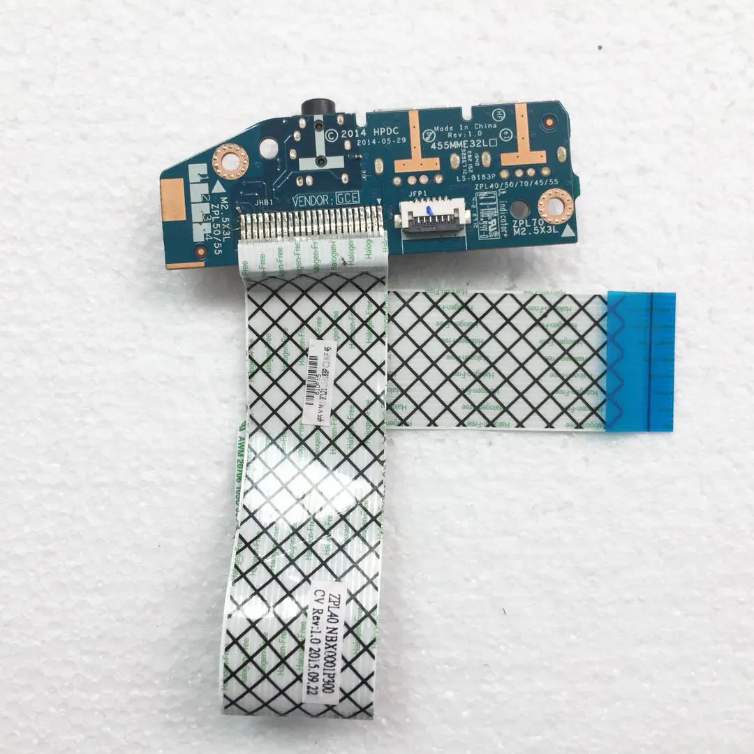 

USB-кабель для HP Probook 430 440 450 455 G2 LS-B183P 455MME32L, аудиоразъем, коннектор ZPL50/ZPL55 NBX0001P400