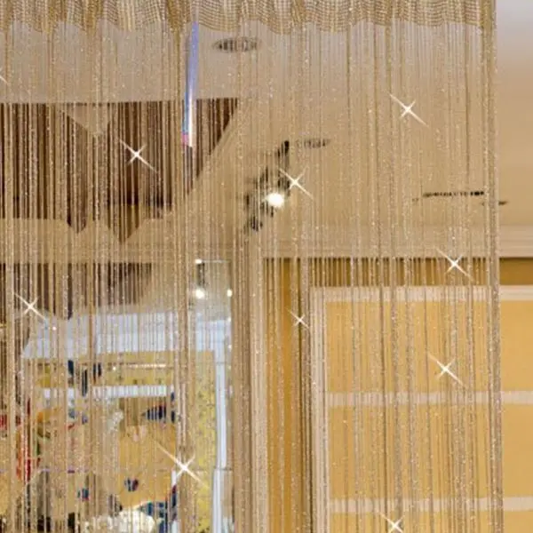 

1*2M Shiny Tassel Flash Multicolor Line String Curtain Window Door Divider Sheer Curtain Valance Door Treatment Home Decoration