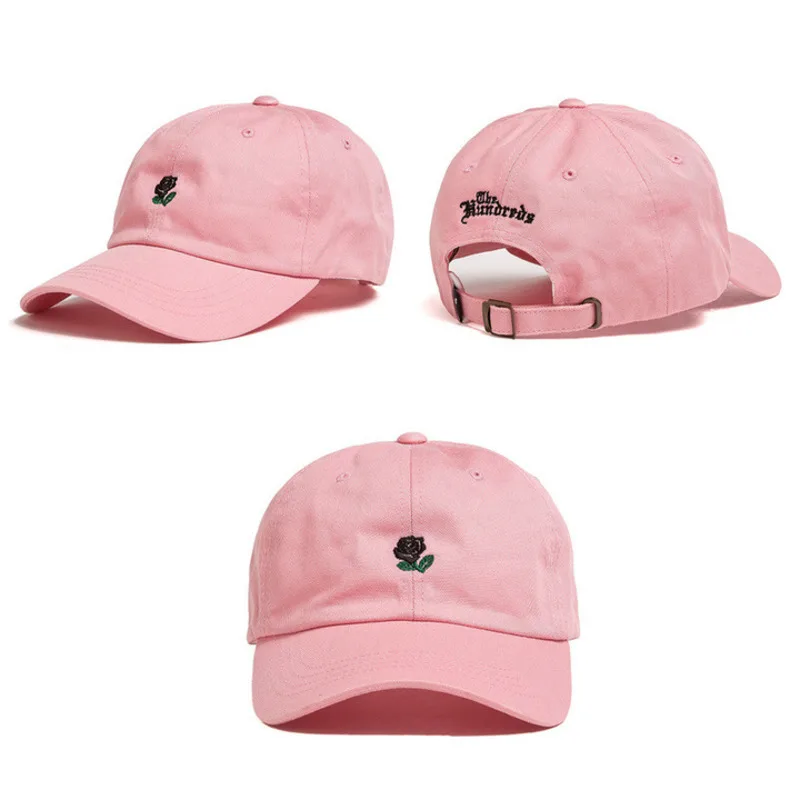 

Woman Embroidery Cotton Baseball Cap Boys Girls Snapback Hip Hop Flat Hat Cotton Rose Embroidered Baseball Cap Fashion Wild Hat