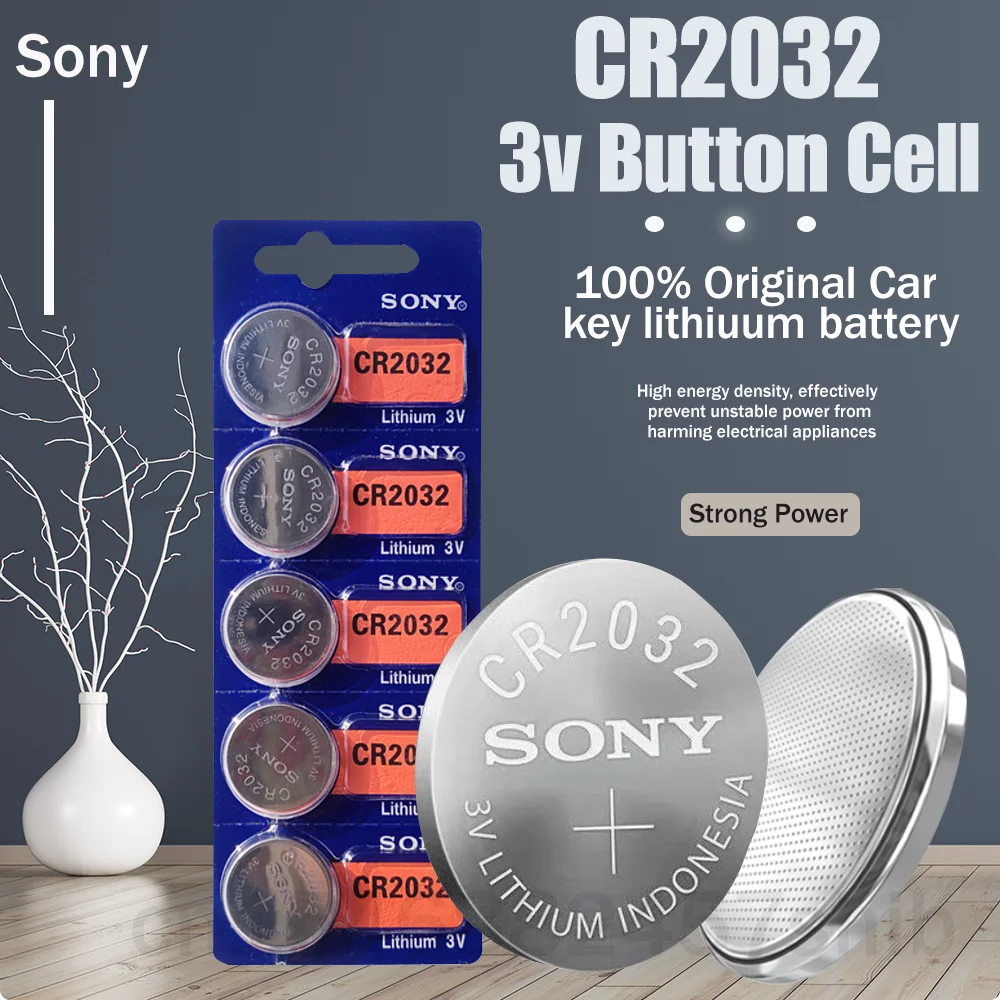 5 шт./лот Sony CR2032 CR 2032 DL2032 ECR2032 3 В литиевая батарея для игрушечного калькулятора