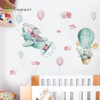 creative cartoon rabbit sky paradise wall sticker large self adhesive stickers home decor baby bedroom kids room decoration