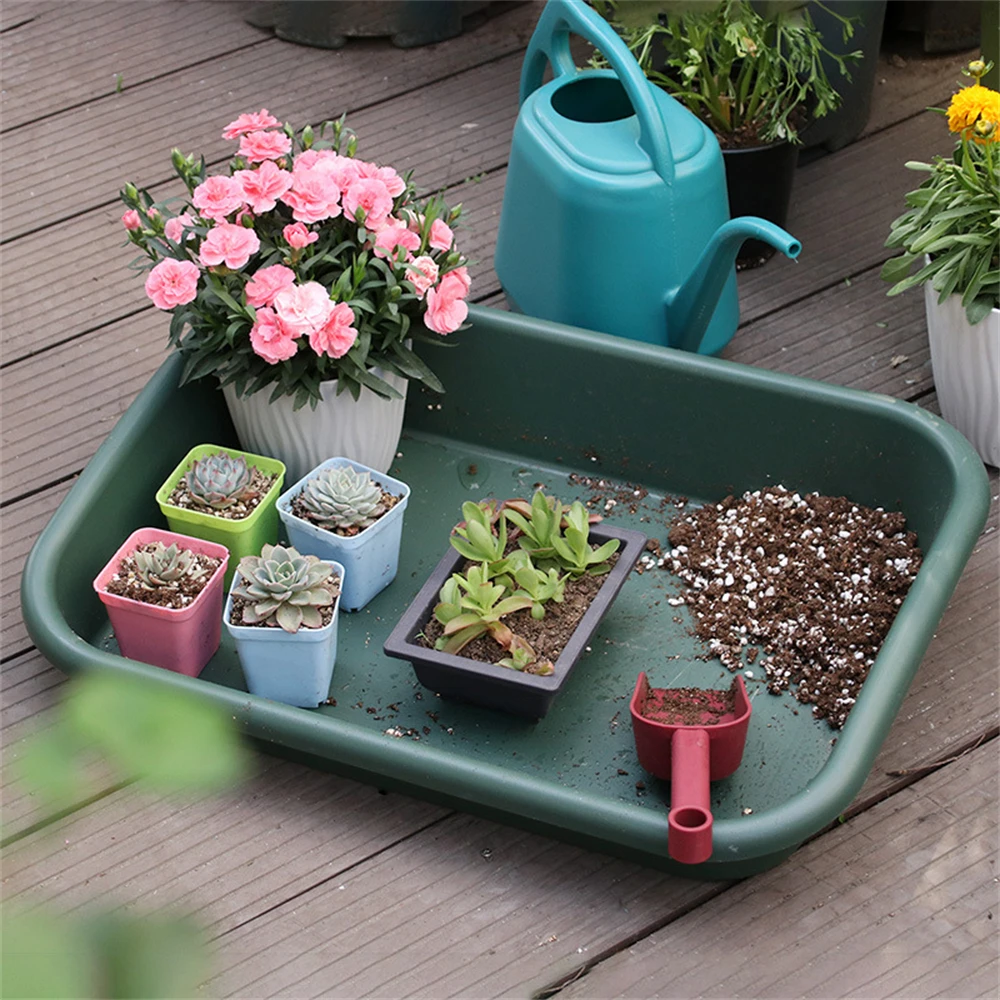 

1Pcs Plastic Square Flower Pot Heavy Duty Indoor Outdoor Plant Plastic Tray Drip Trays NEW Change Soil Operation Plate Trays