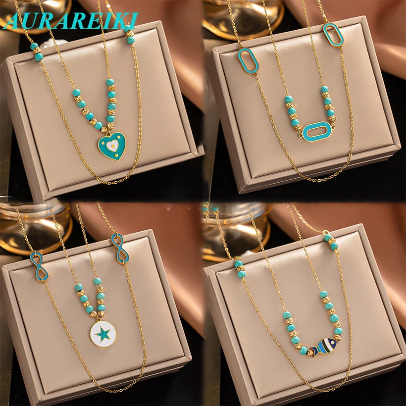 Цепочка-чокер женская из нержавеющей стали 316L в богемном стиле