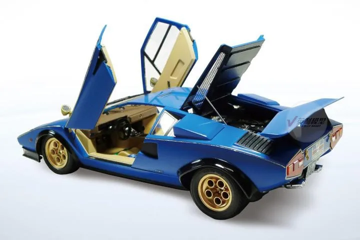مجموعة نموذج سيارة السباق الثابتة بمقياس 1:24 ألعاب بناء لامبورغيني وولف كونتاش للأولاد هدية مجموعة هوايات الأطفال