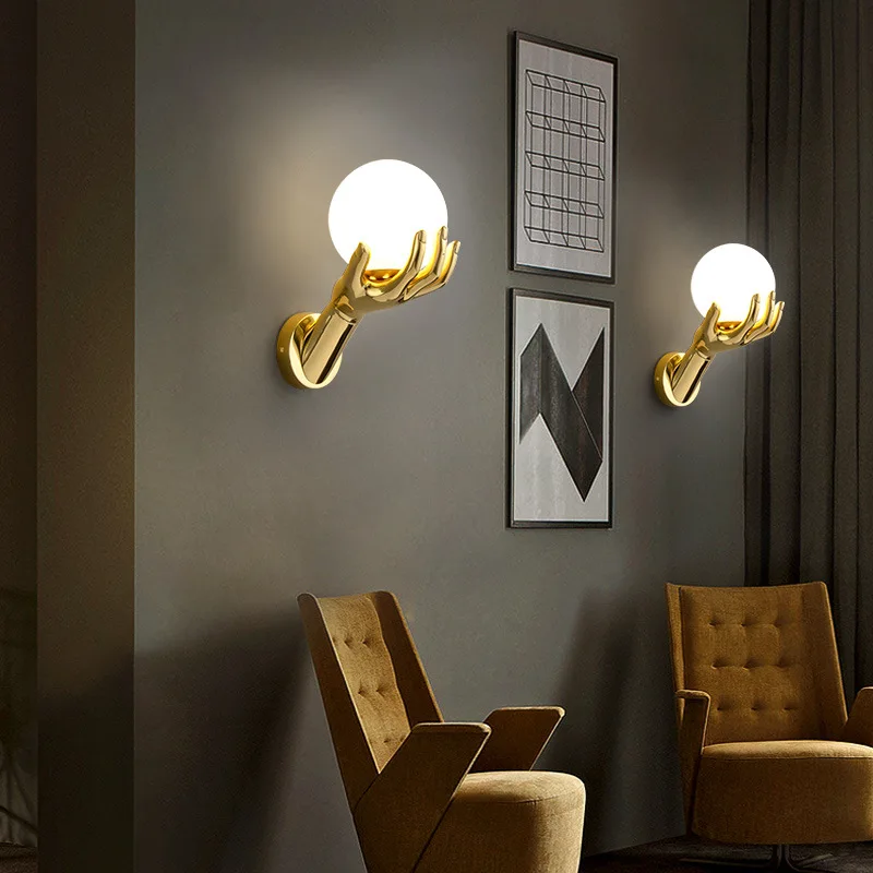 

Современные креативные Настенные светильники с ручным креплением и шариками, прикроватные Настенные светильники для спальни, настенное бра, светодиодное домашнее освещение, декоративные светильники для ванной комнаты