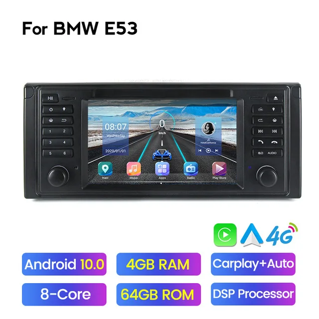 Автомобильный dvd-плеер с сенсорным экраном 4 + 64 ГБ Android 1996 радио зеркалом заднего