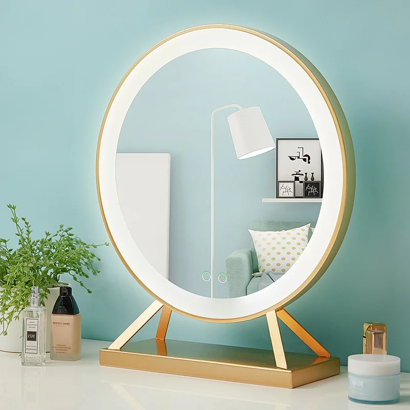 

Lamp LED Mirror with Light Espejo Dressing Table Lamp Toilet Bathroom Beauty Home Desk Mirror Desk Mirror