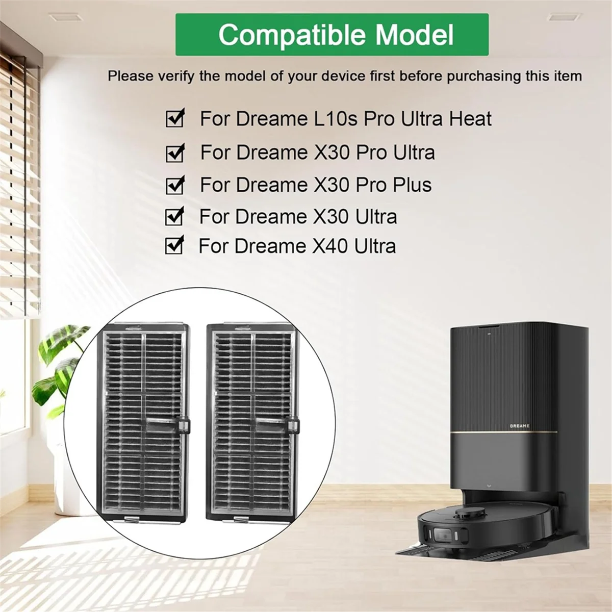 Hepa фильтр для робота-пылесоса L10s Pro Ultra Heat / X40 X30