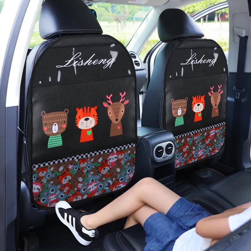 

1pcs PU Cute Children Car Anti Kick Mat Car Seat Back Protector Baby Waterproof Anti Dirt Pad Prevent Wear Mat Car Accessories