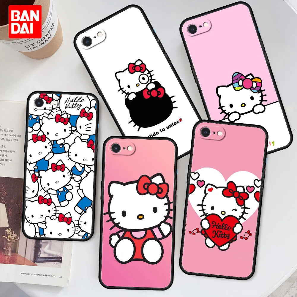 

Hello Kitty Classic Cell Phone Case for iPhone SE 2020 X XS Max XR 6 6Plus 6S 7 7Plus 8 8Plus Plus Matte Black Silicone Cover