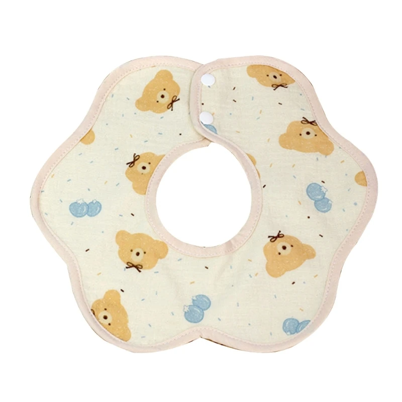 

Cartoon Baby Teething Bib Water Absorption Saliva Towel Newborn Burping Cloth Soft Neck Scarf Feeding Bib for Boy Girls