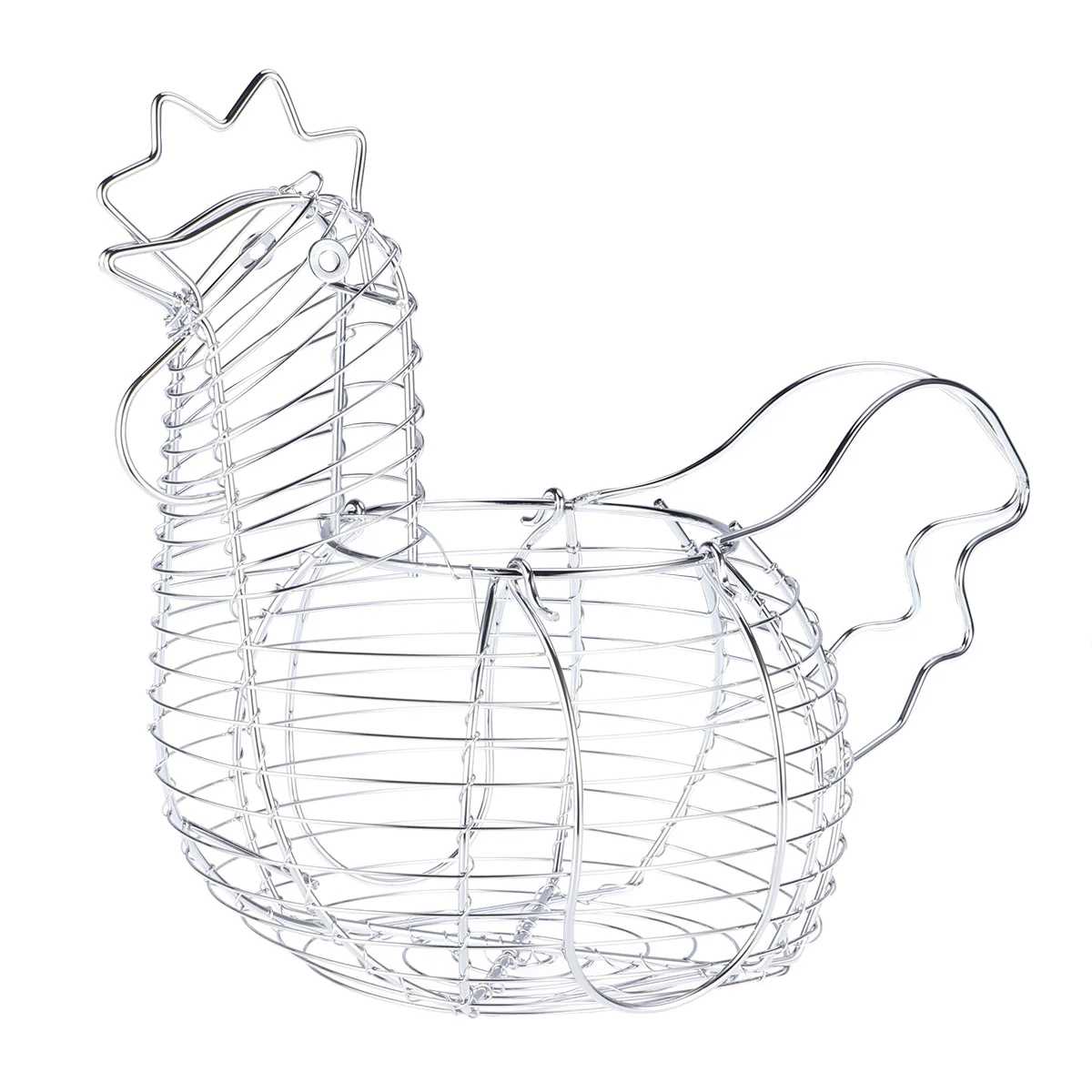 

Egg Basket Wire Storage Holder Chicken Eggs Fresh Metalbaskets Gathering Shaped Collecting Container Countertop Organizer
