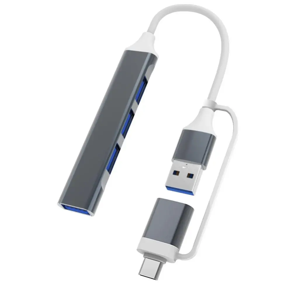 

Type C Usb Hub Dock Type-c Splitter Hot Usb Adapter Station Metal 480mbps High-speed For Pc Computer Accessories Data Hub New