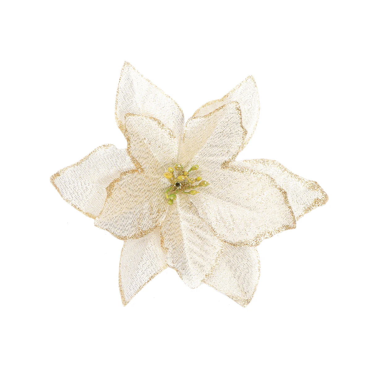 

Poinsettia Christmas Flower Artificial Decorations Tree Flowers Glitterfake Mini Pendantplants Ornaments Ornament Craft Holiday