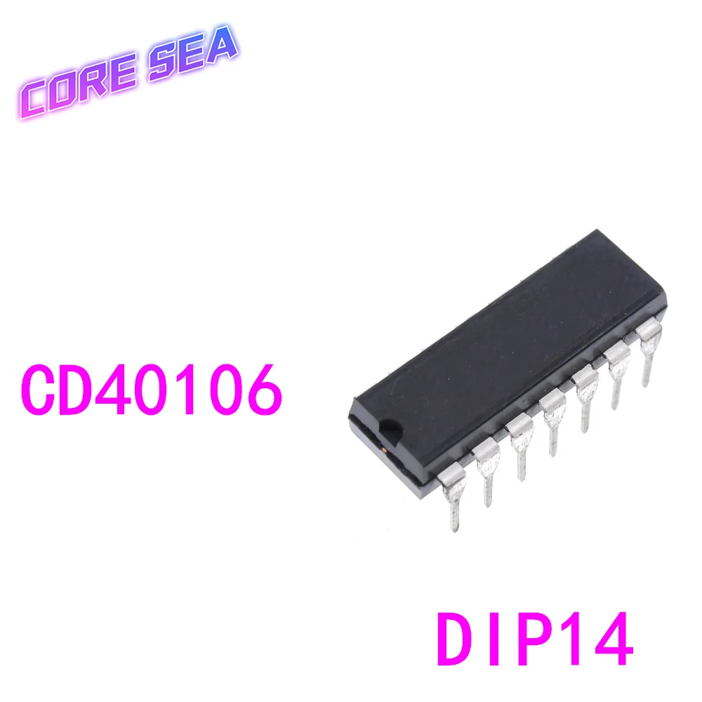 10 шт. CD40106 CD40106BE шестигранный триггер Schmitt in-line DIP14
