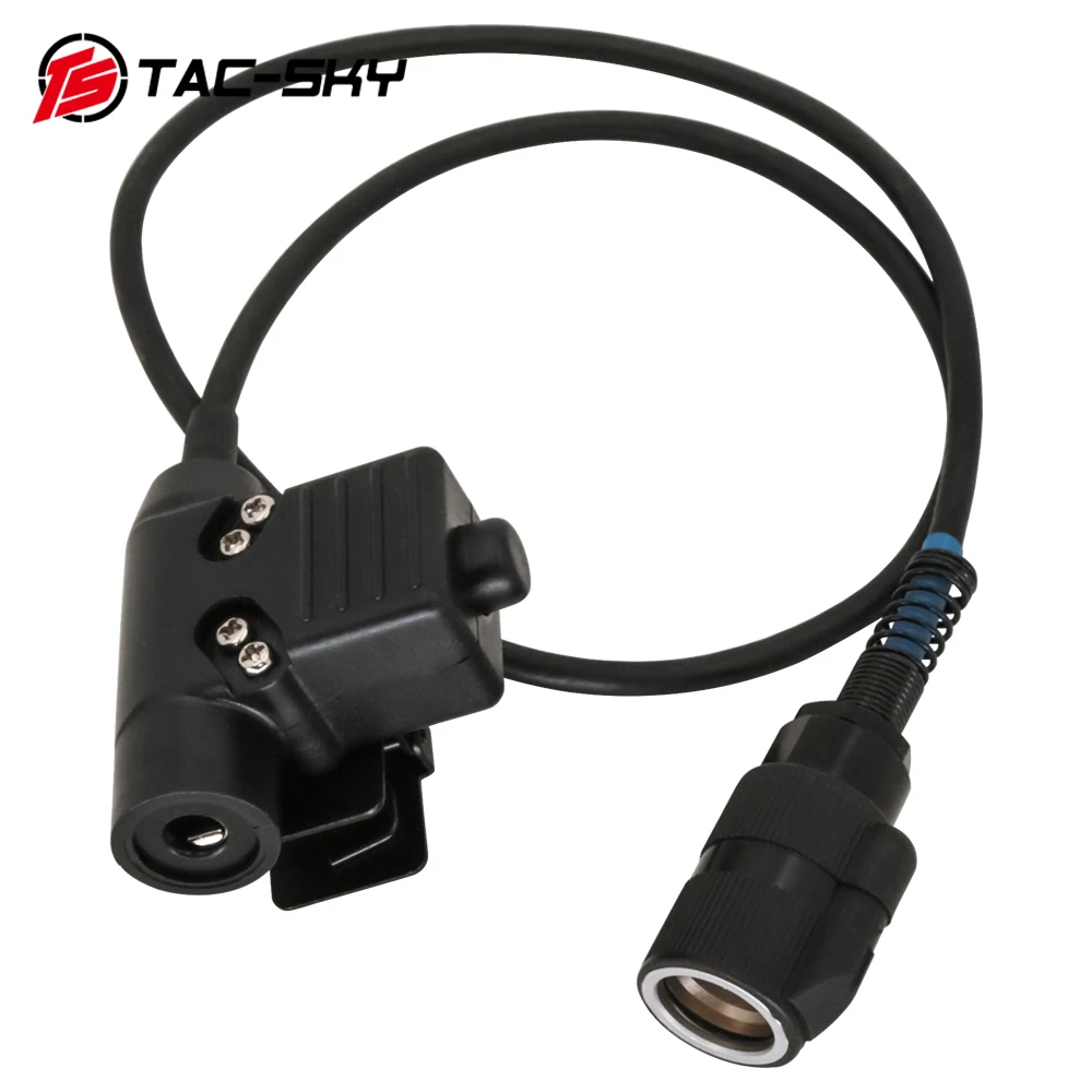 TAC-SKY BlackHead Cable 6Pin U94 Military Headphone Connector PTT for PRC152/148