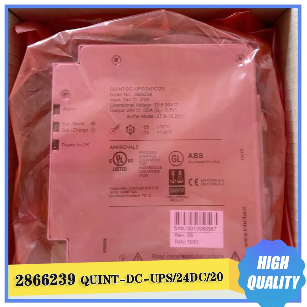 

2866239 QUINT-DC-UPS/24DC/20 For Phoenix Power Supply