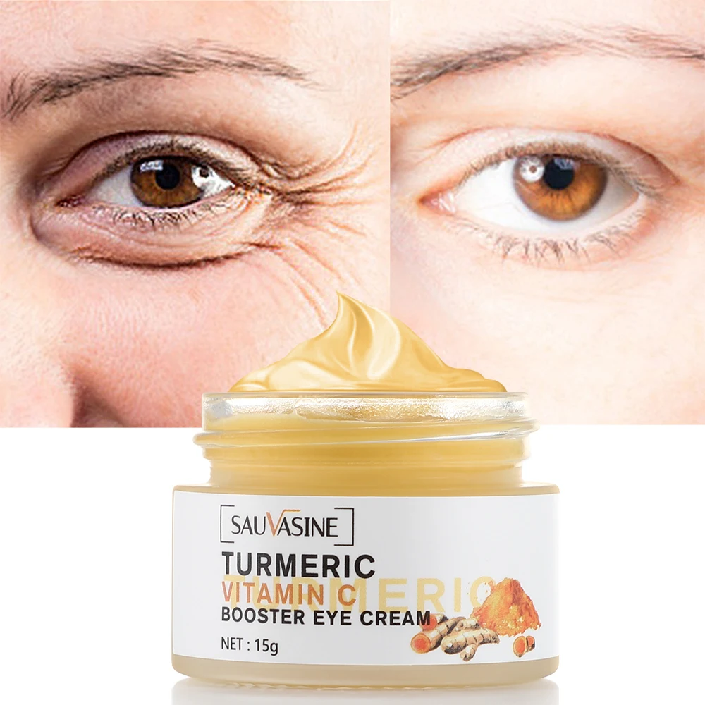 

Turmeric Vitamin C Brightening Eye Cream 15g Moisturizing Firming Eye Skin Improve Eye Puffiness Dark Circles Reduce Wrinkles
