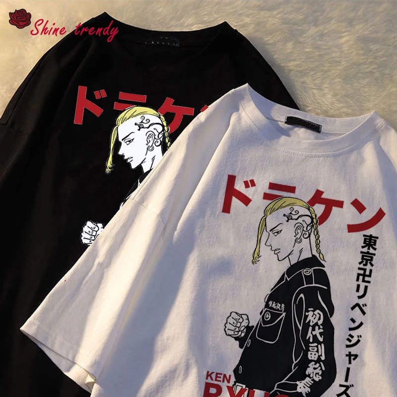 

Harajuku Kawaii Cartoon T Shirt Women Japanese Anime Tokyo Revengers T Shirt Draken Graphic Tee Shirt Men Women Tops Clothes